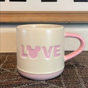 Disney Cream and Pink Love Mug